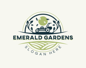 Landscaping Lawn Mower logo design