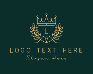 Luxury - Royal Wreath Shield logo design