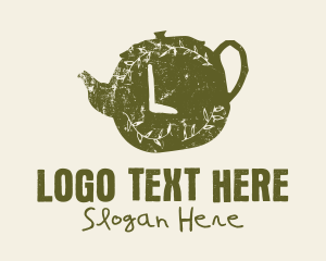 Teahouse - Rustic Teapot Vintage Letter logo design