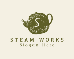 Boiler Teapot Wreath logo design