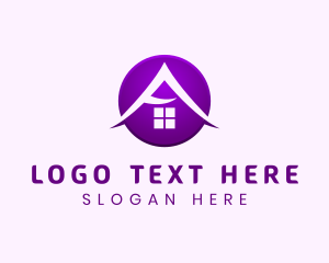 Rental - House Broker Letter A logo design