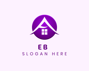 Purple - House Broker Letter A logo design