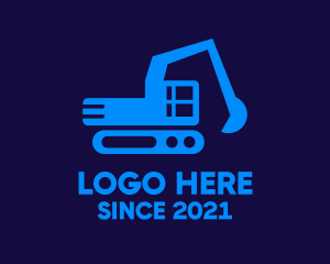 Heavy Equipment - Excavator Construction Truck logo design