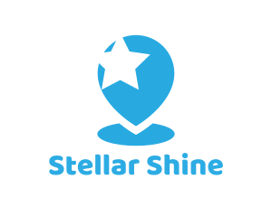 Star Location Pin logo design