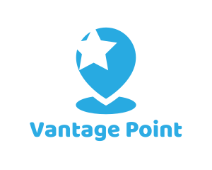 Point - Star Location Pin logo design