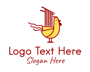 Food Delivery - Chicken Noodle Restaurant logo design