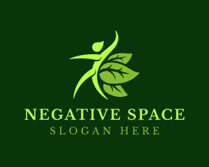 Natural Yoga Fitness Leaf logo design
