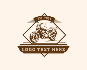 Vintage - Motorcycle Rider Vehicle logo design