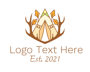 Fall Season - Forest Camping Tent logo design