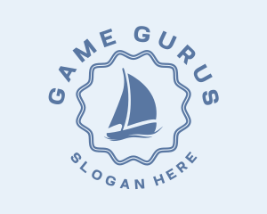 Seaman - Blue Nautical Sailboat logo design