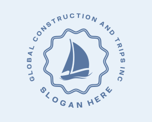 Bay - Blue Nautical Sailboat logo design