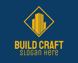 Yellow Diamond Building logo design