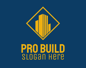 Yellow Diamond Building logo design