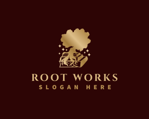 Root - Tree Root Book logo design
