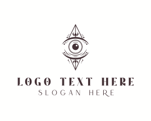 Fortune Telling - Bohemian Eye Tarot logo design