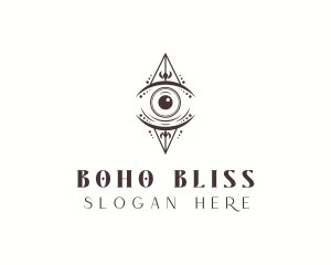 Bohemian Eye Tarot logo design