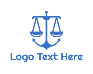 Justice - Anchor Law Scale logo design