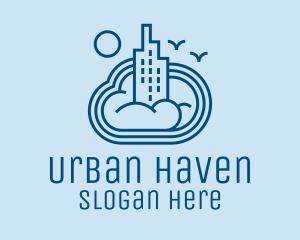 Blue Cloud City  logo design