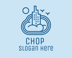 Bird - Blue Cloud City logo design