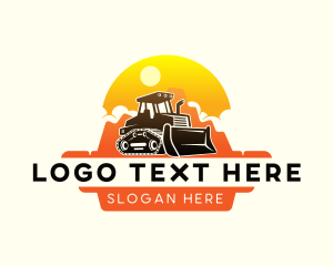 Quarry - Excavator Digging Construction logo design