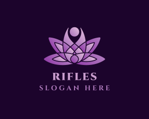 Violet Relaxing Lotus Logo