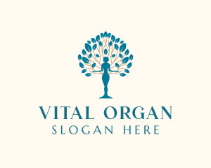 Organic Woman Tree logo design