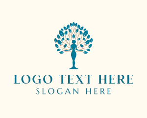 Therapy - Organic Woman Tree logo design