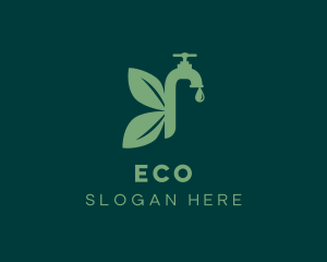 Eco Butterfly Faucet logo design