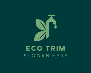 Eco Butterfly Faucet logo design