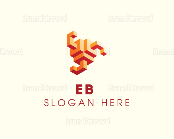 3D Geometric Game Logo