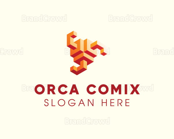 3D Geometric Game Logo