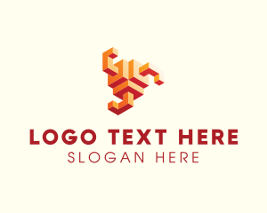 3D Geometric Game Logo