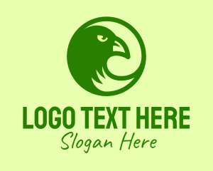 Animal - Green Eagle  Circle logo design