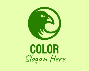 Animal - Green Eagle  Circle logo design
