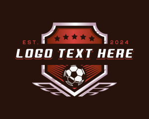 Footballer - Soccer League Football logo design