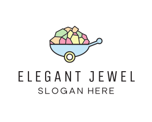 Colorful Stone Wheelbarrow  logo design