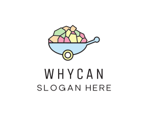 Shopping - Colorful Stone Wheelbarrow logo design