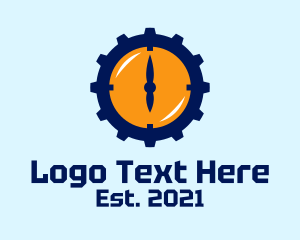 Cog - Machinery Industrial Clock logo design