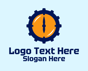 Machinery Industrial Clock  Logo