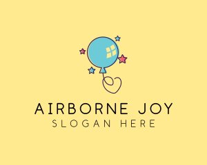 Balloon Party Celebration logo design