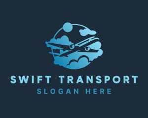 Transportation - Airplane Airline Transport logo design