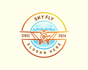 Airplane Aviation Sky logo design