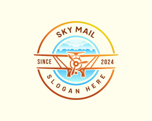 Airplane Aviation Sky logo design