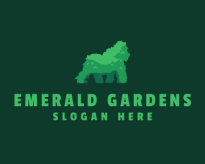 Gorilla Topiary Plant logo design