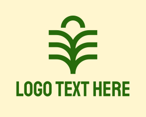 Natural - Nature Palm Leaf logo design
