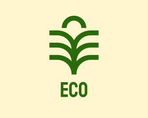 Nature Palm Leaf  Logo