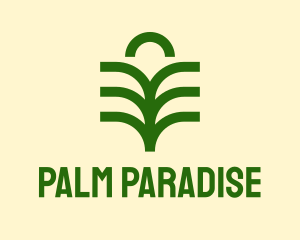 Nature Palm Leaf  logo design