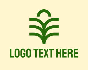 Nature Palm Leaf  Logo