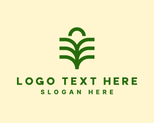 Produce - Nature Palm Leaf logo design