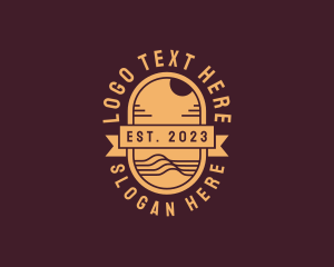 Brand - Sunset Hipster Vacation logo design